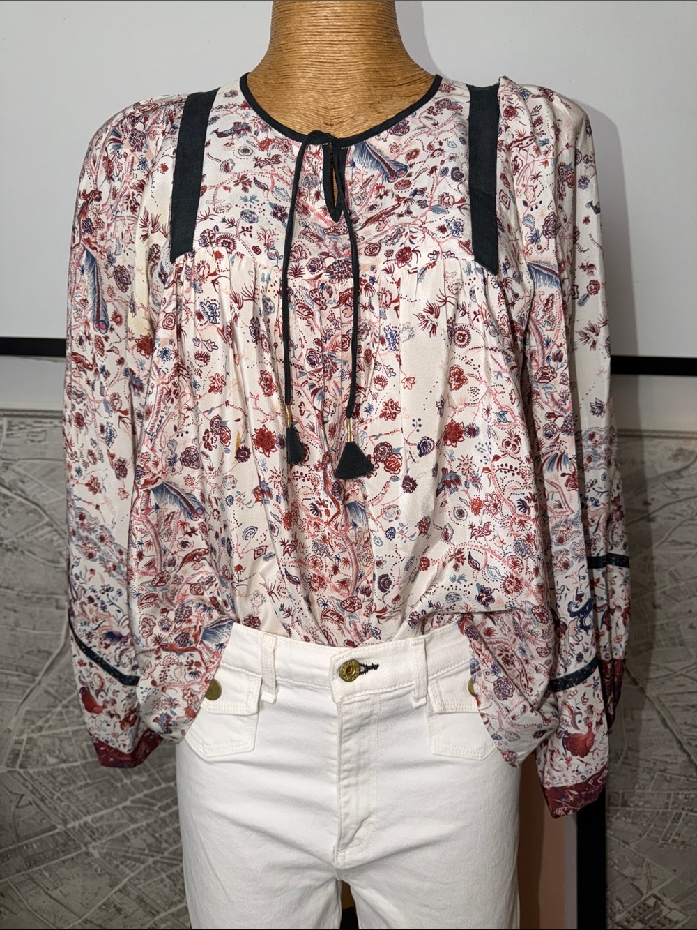 ULLA JOHNSON silk top Size 8